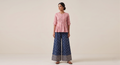 The Jaipuri Rose Geometric Peplum Farshi Set