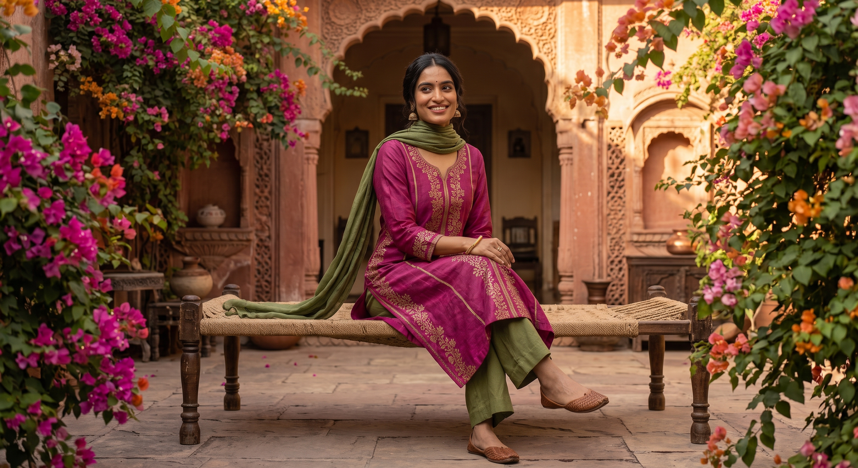 The Amaranth Creeper Panelled Set