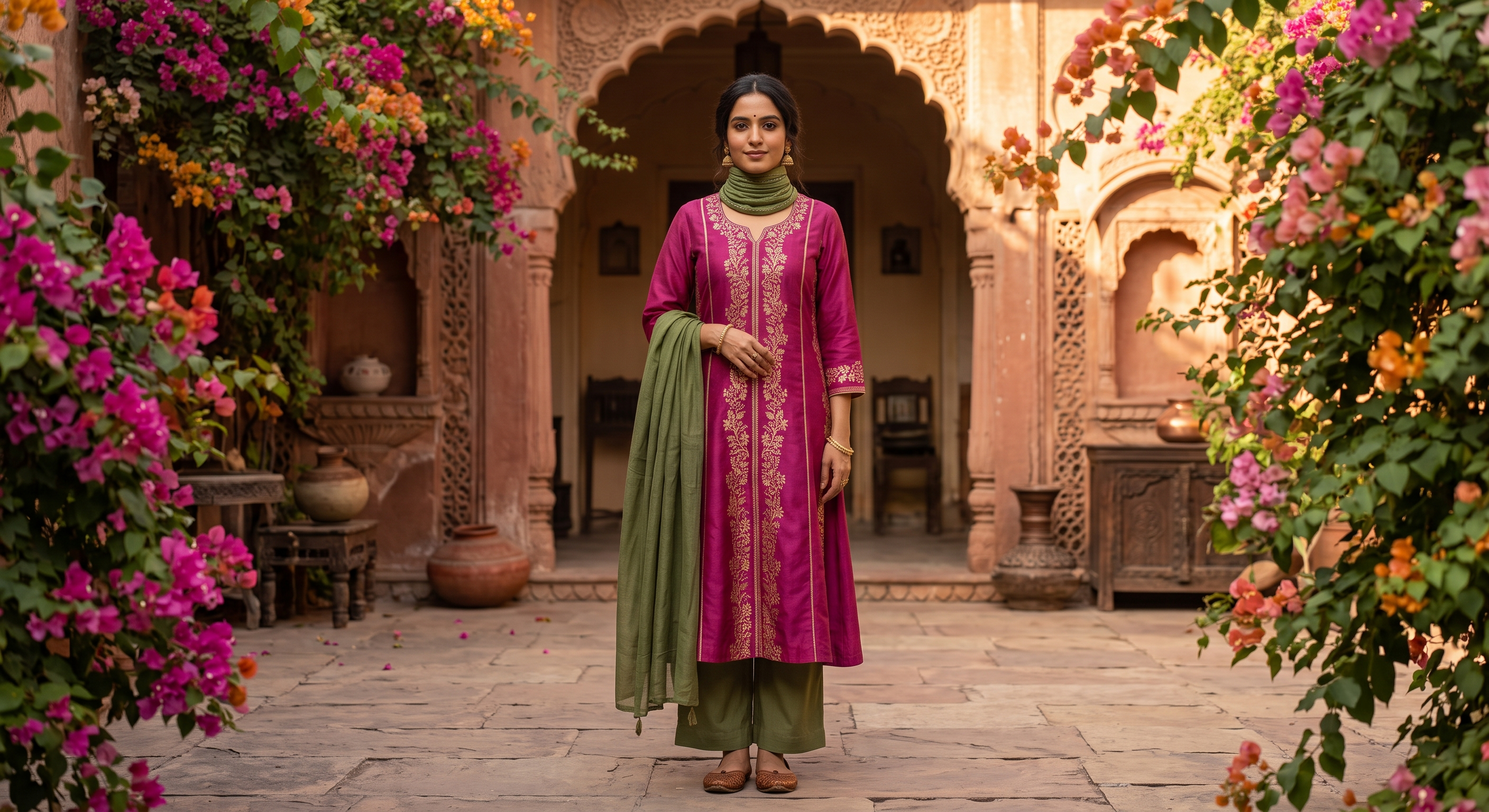 The Amaranth Creeper Panelled Set