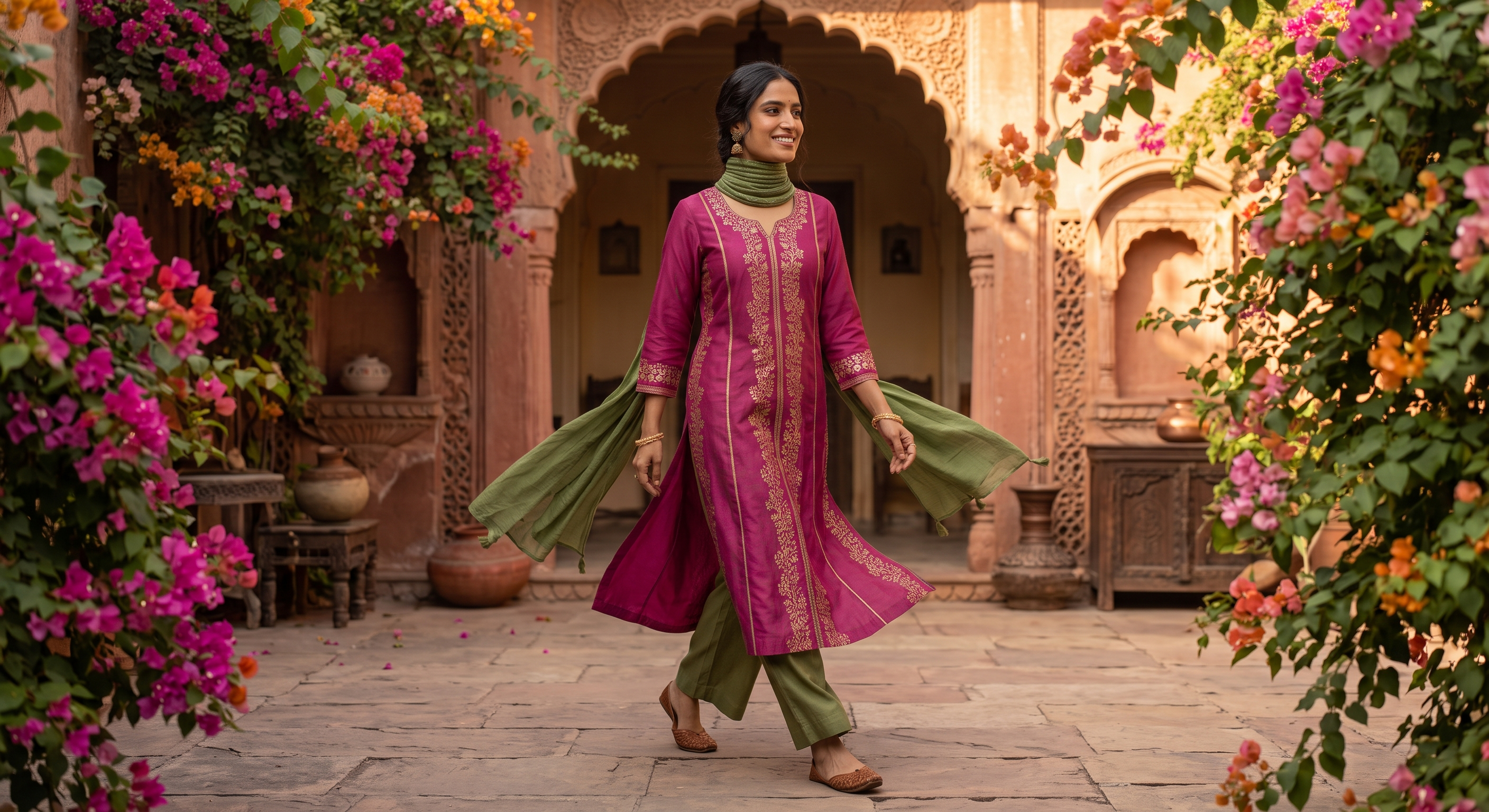 The Amaranth Creeper Panelled Set