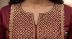The Amer Solid Satin Anarkali Suit