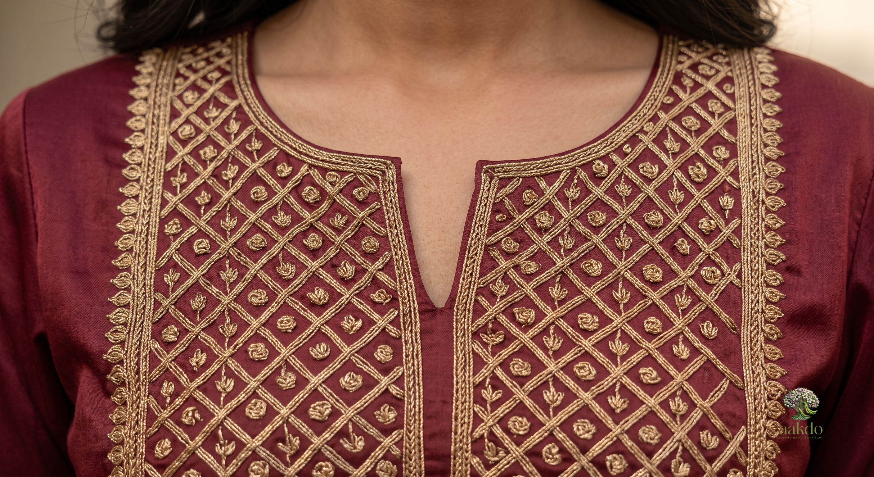 The Amer Solid Satin Anarkali Suit