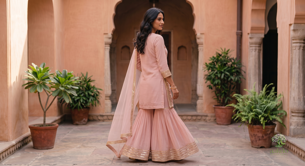 The Blush Gota Patti Sharara Set