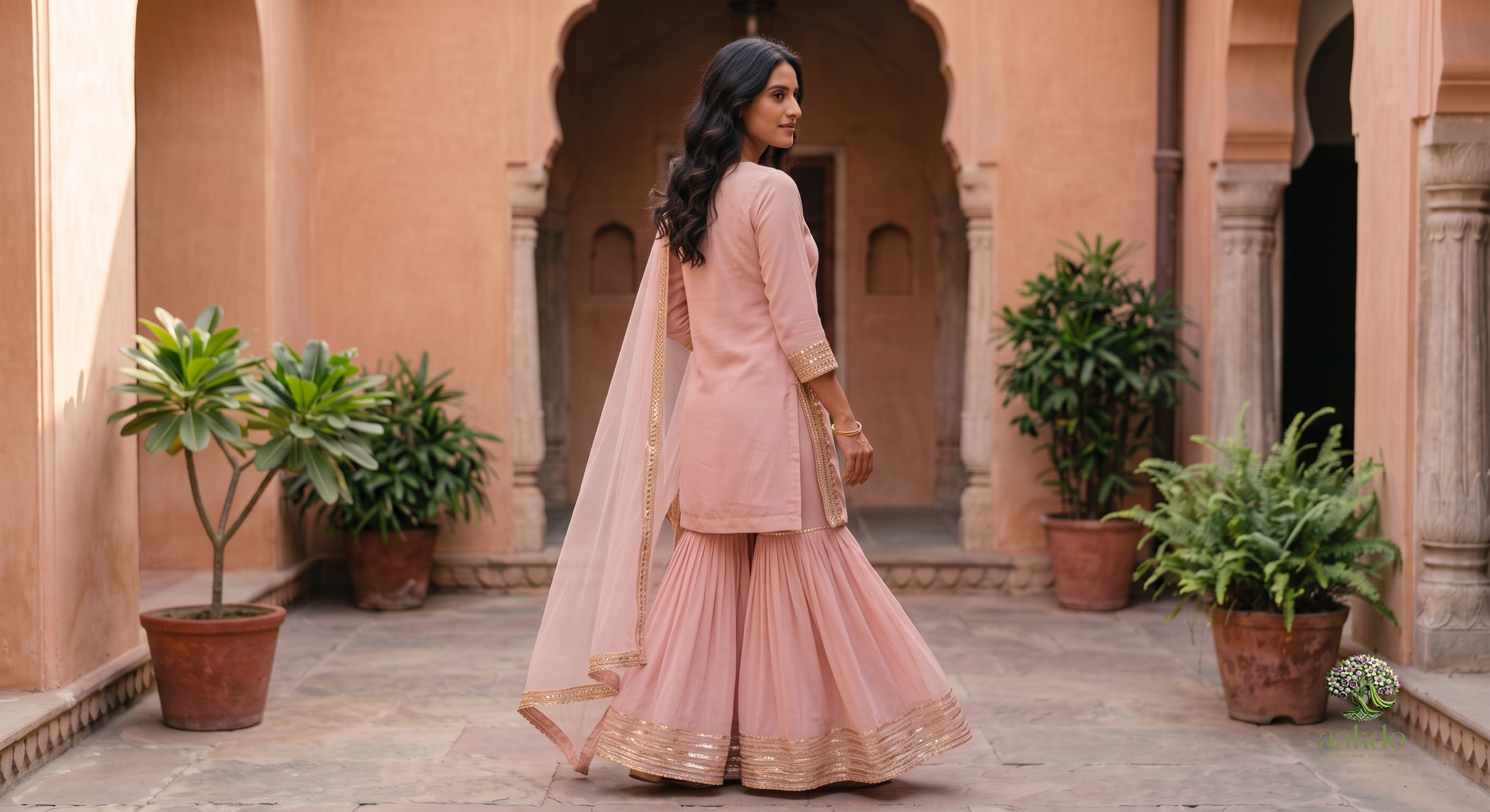 The Blush Gota Patti Sharara Set