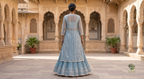 The Chandni Sheer Silver Gota Lehenga Set