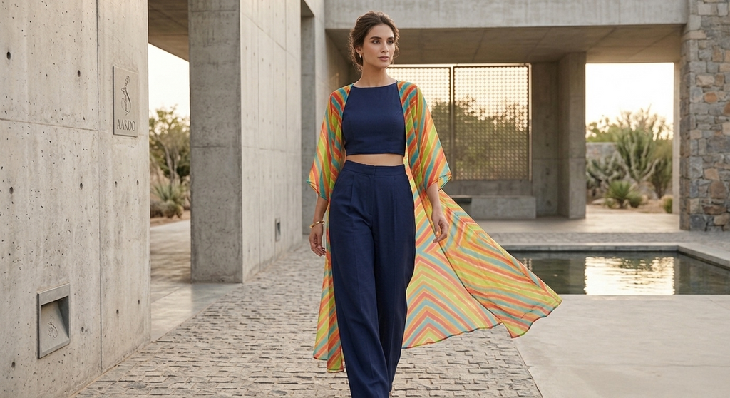 The Lehariya Cape Co-ord Set