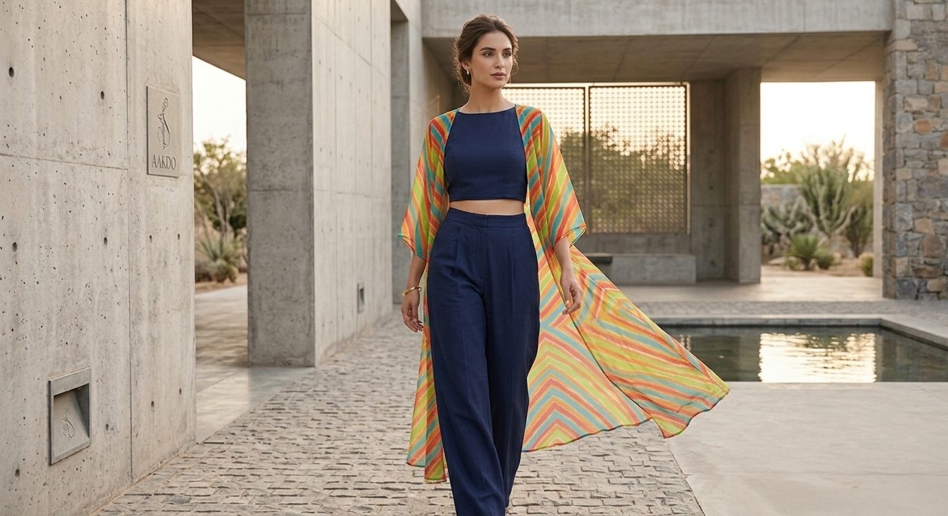The Lehariya Cape Co-ord Set