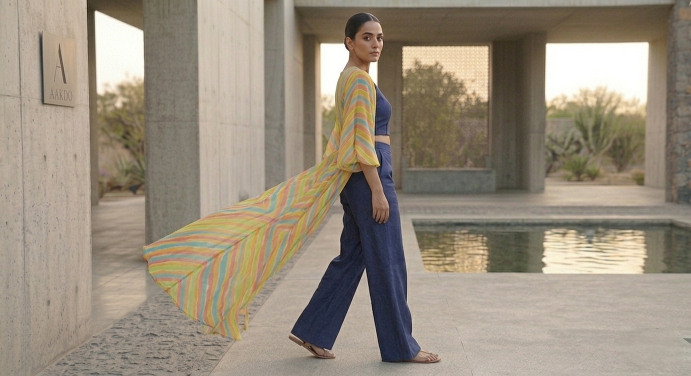 The Lehariya Cape Co-ord Set