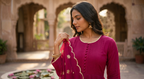 The Lotus Magenta Anarkali Suit Set