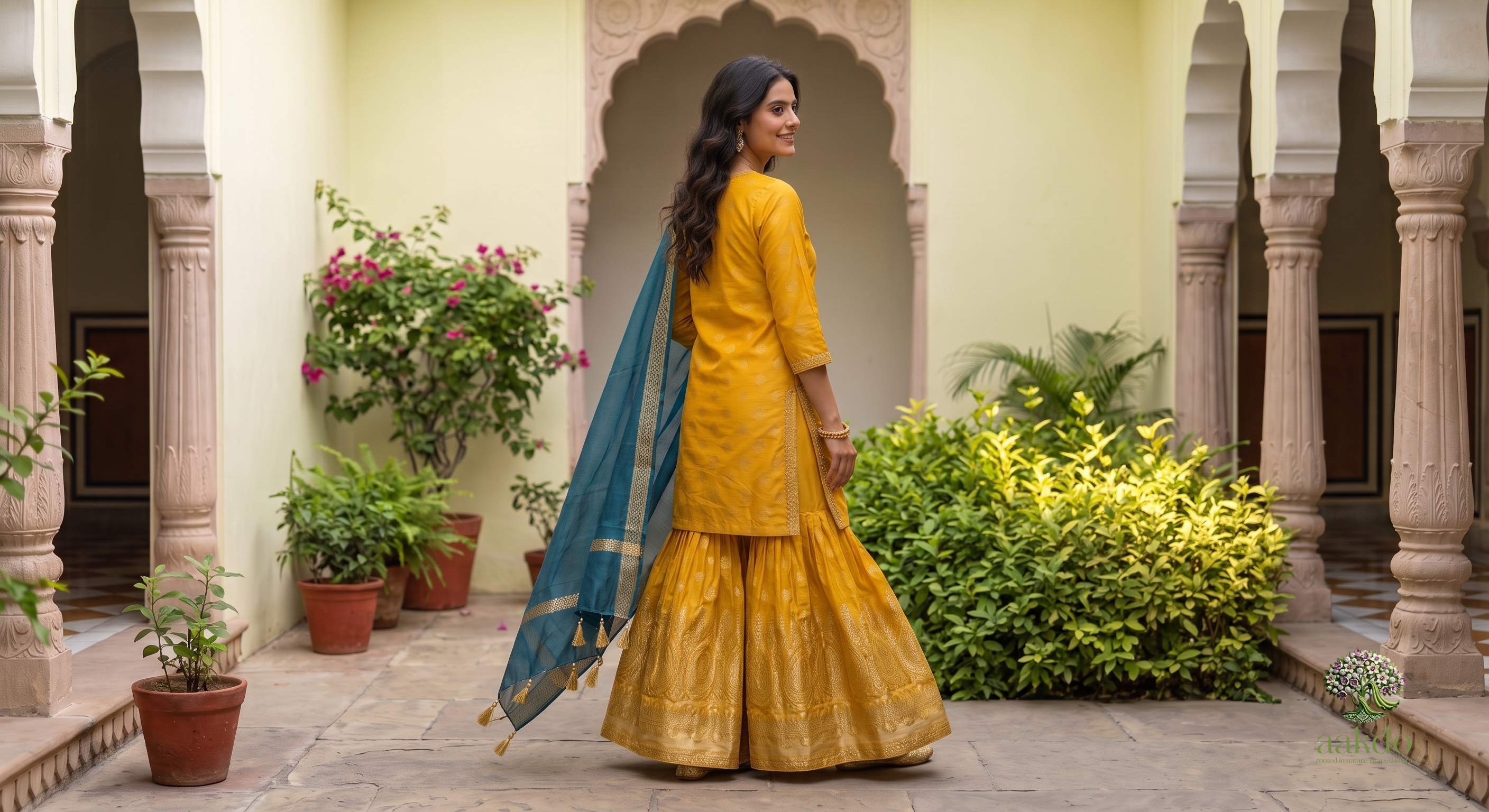 The Marigold Chanderi Sharara Set