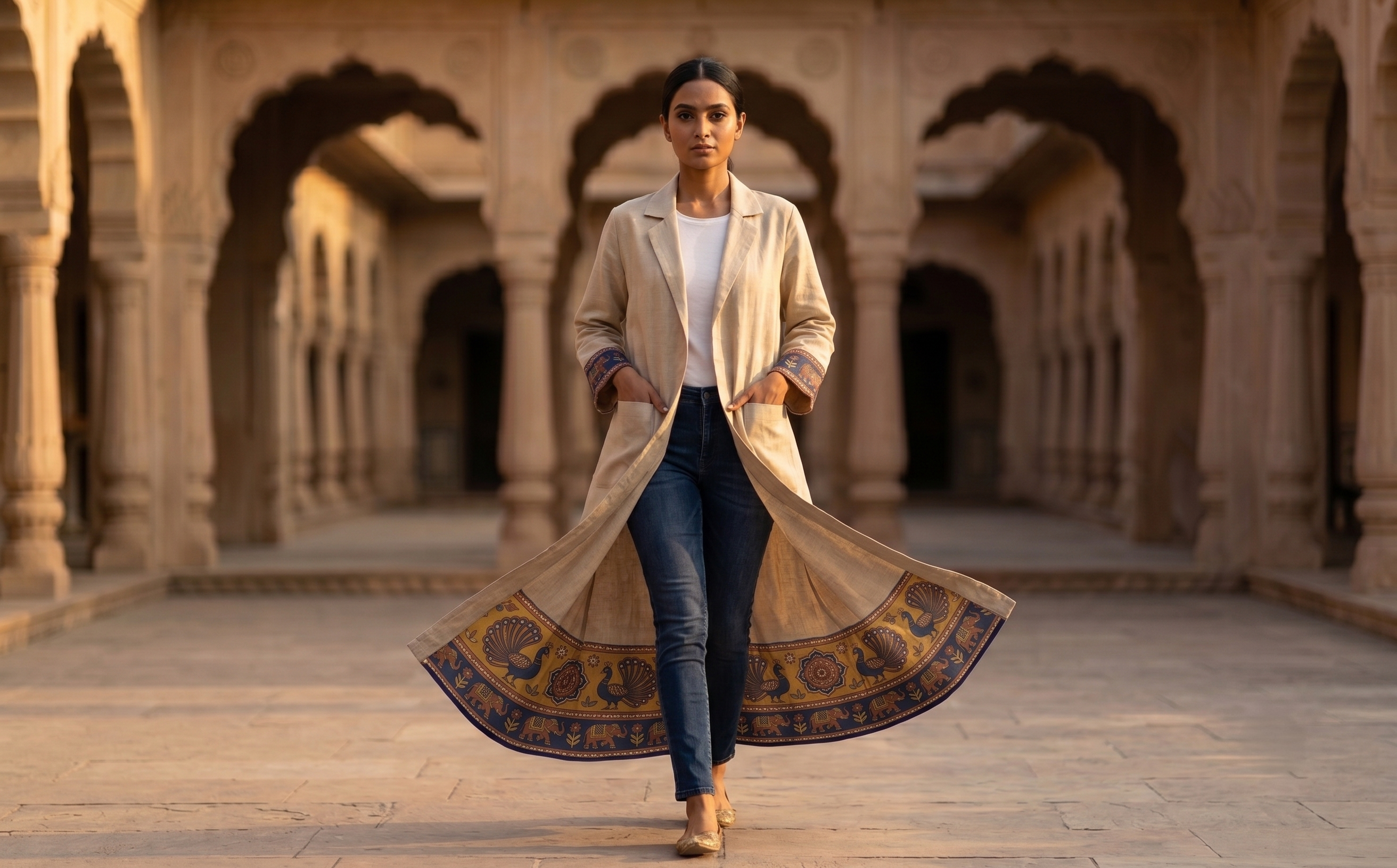 The Marwari Heirloom Linen Trench
