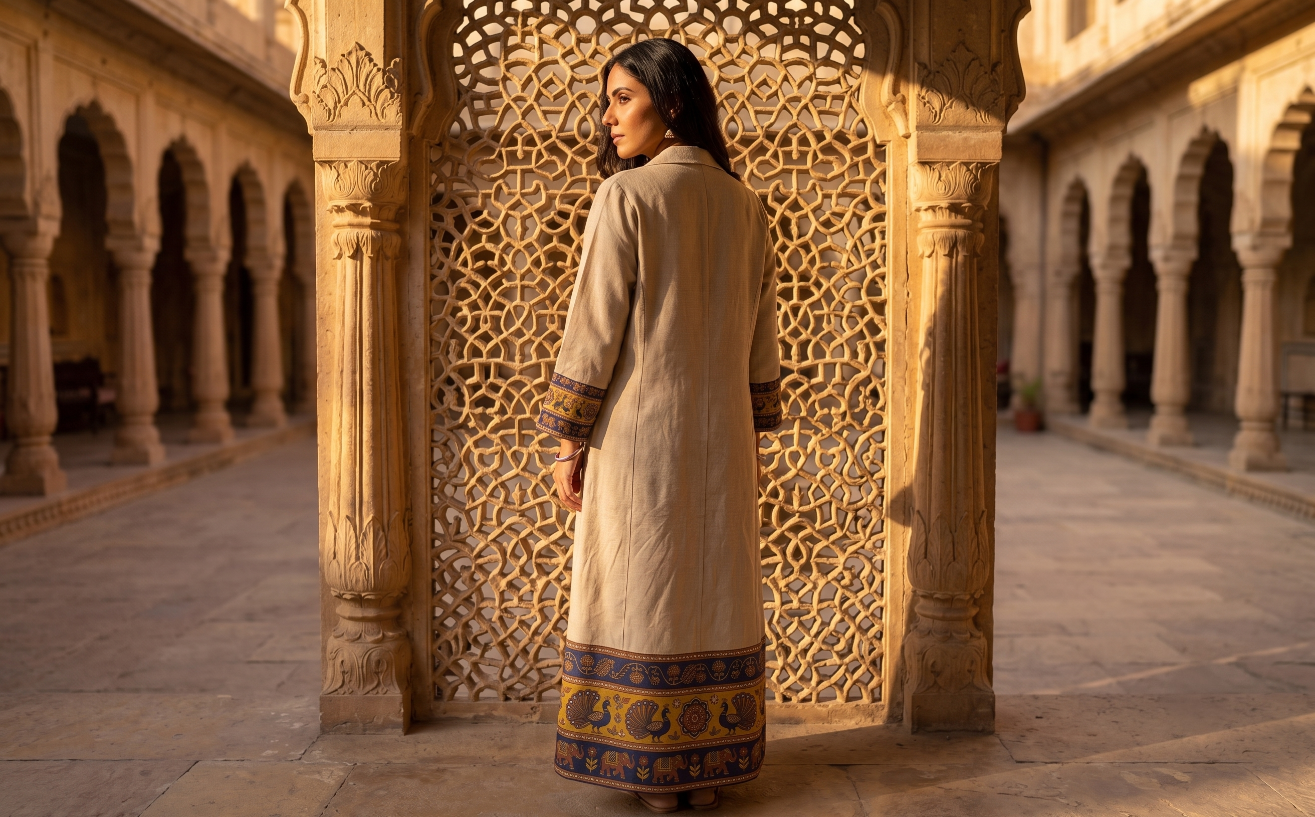 The Marwari Heirloom Linen Trench