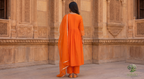 The Narangi Gathered Yoke Kurta Set