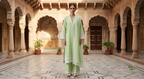 The Pista Cutwork Straight Kurta Set