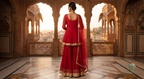 The Sindoor Peplum Sharara Set