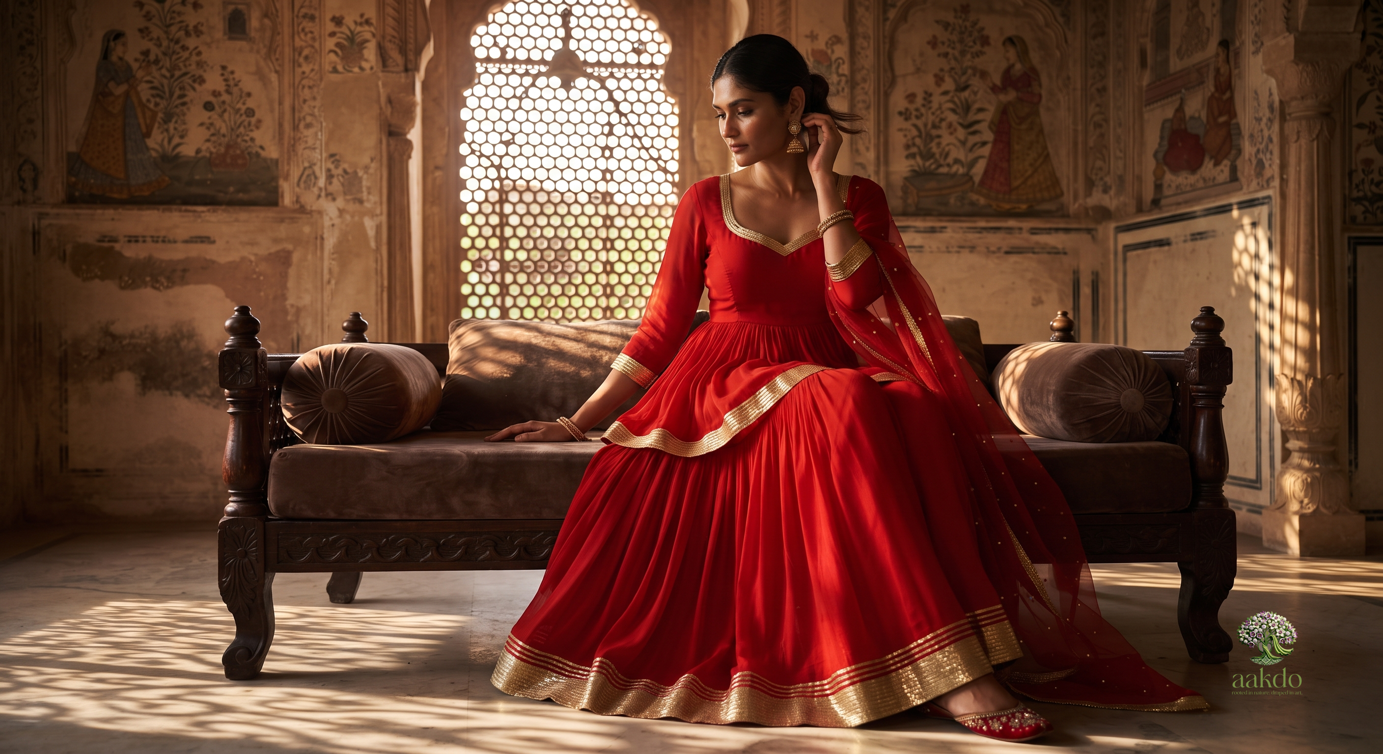 The Sindoor Peplum Sharara Set