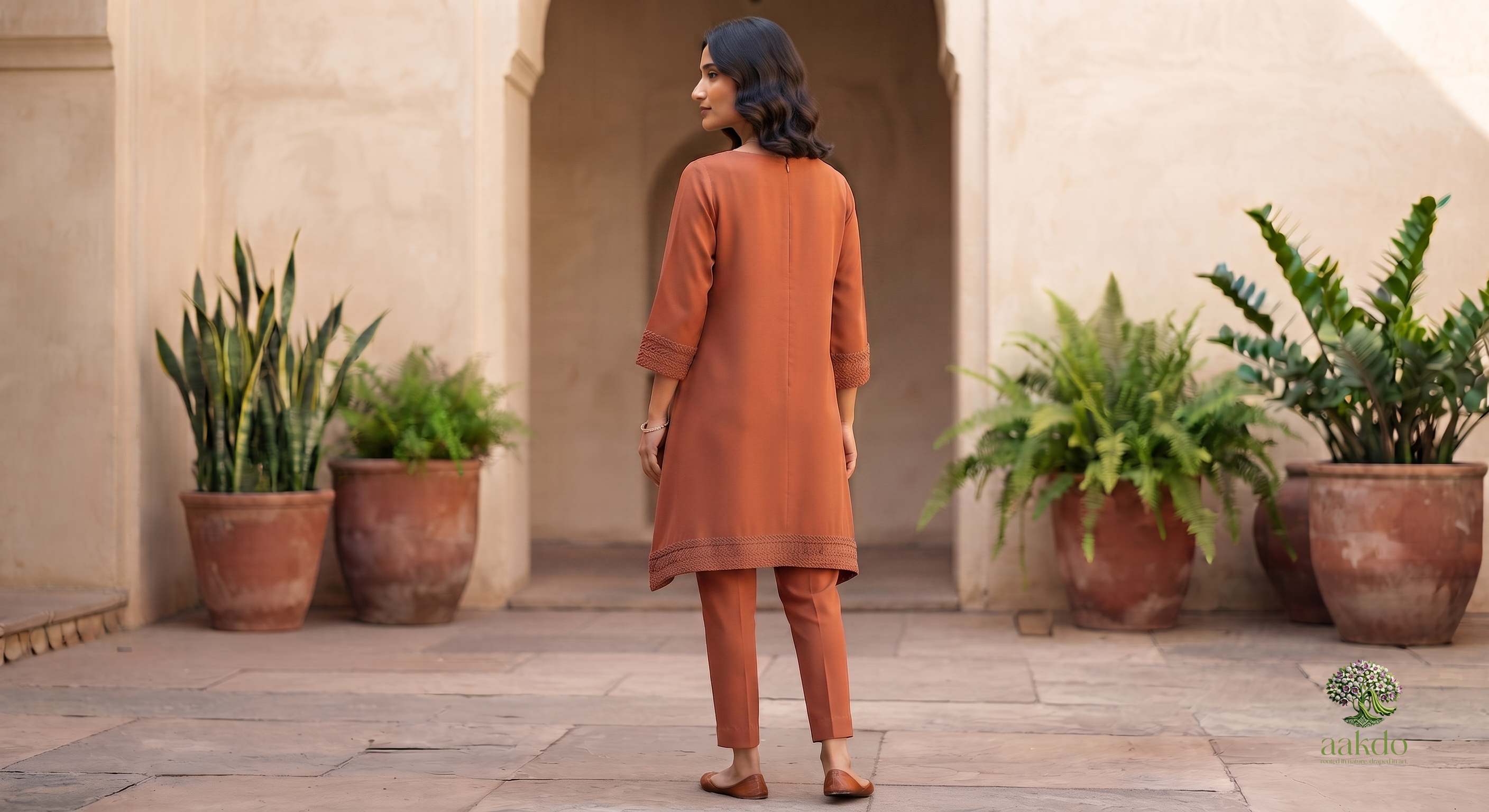 The Terra Asymmetrical Crepe Co-ord Set