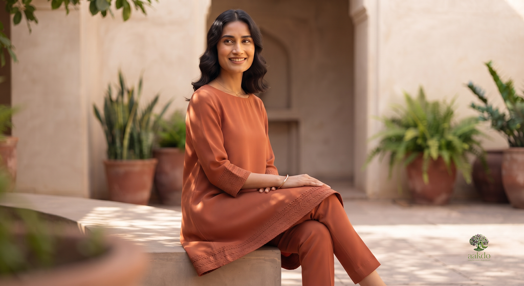 The Terra Asymmetrical Crepe Co-ord Set