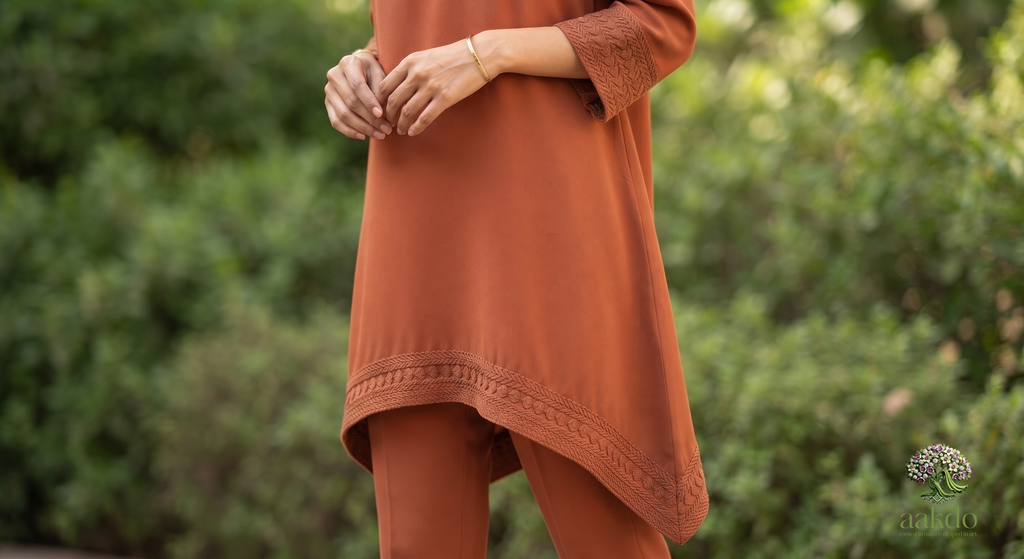 The Terra Asymmetrical Crepe Co-ord Set