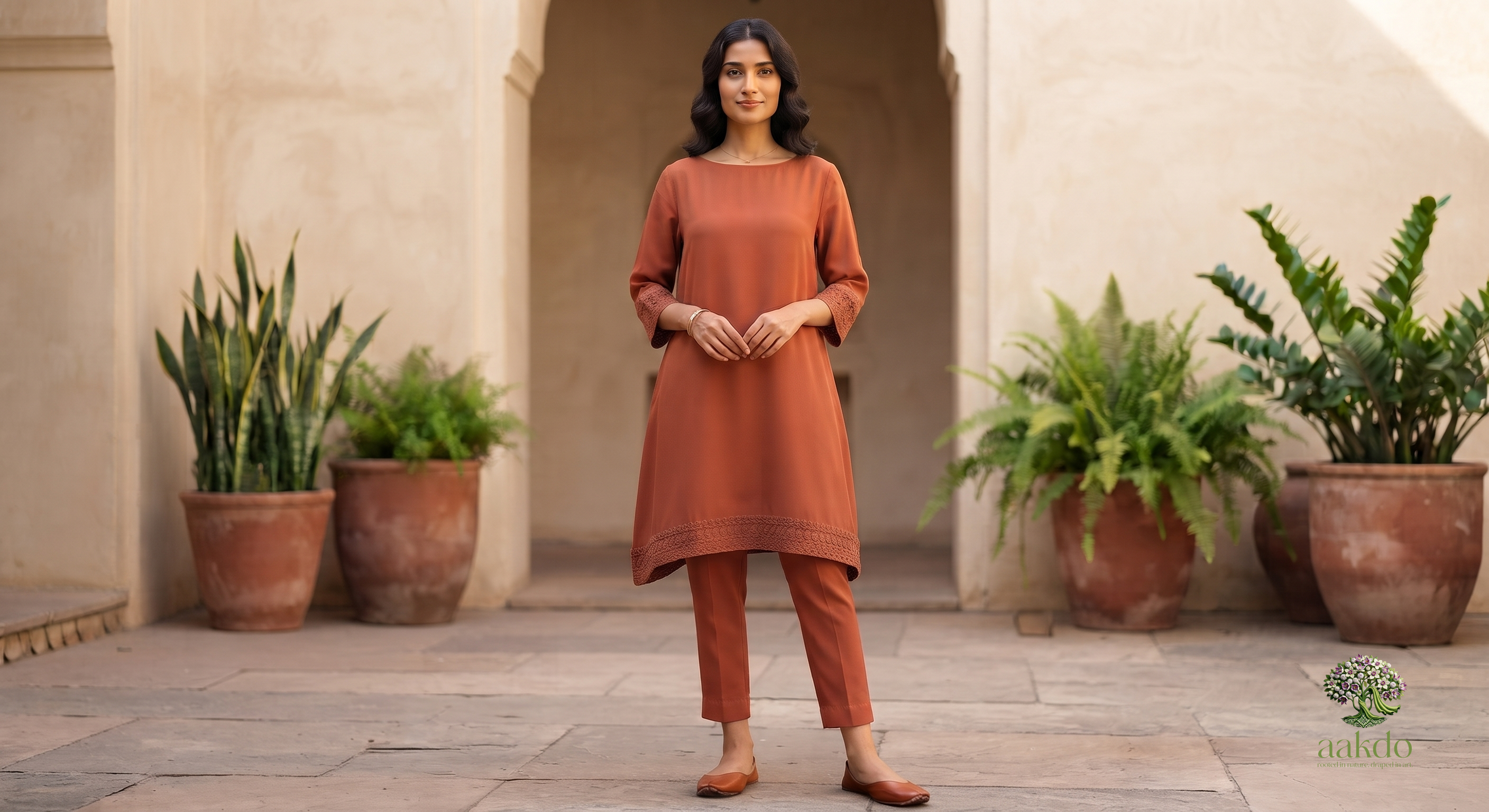 The Terra Asymmetrical Crepe Co-ord Set