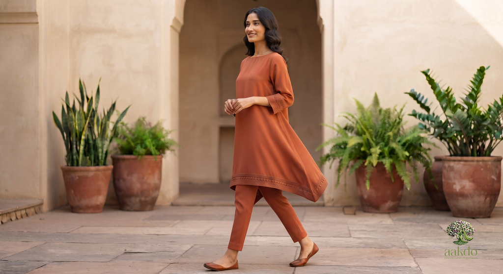 The Terra Asymmetrical Crepe Co-ord Set