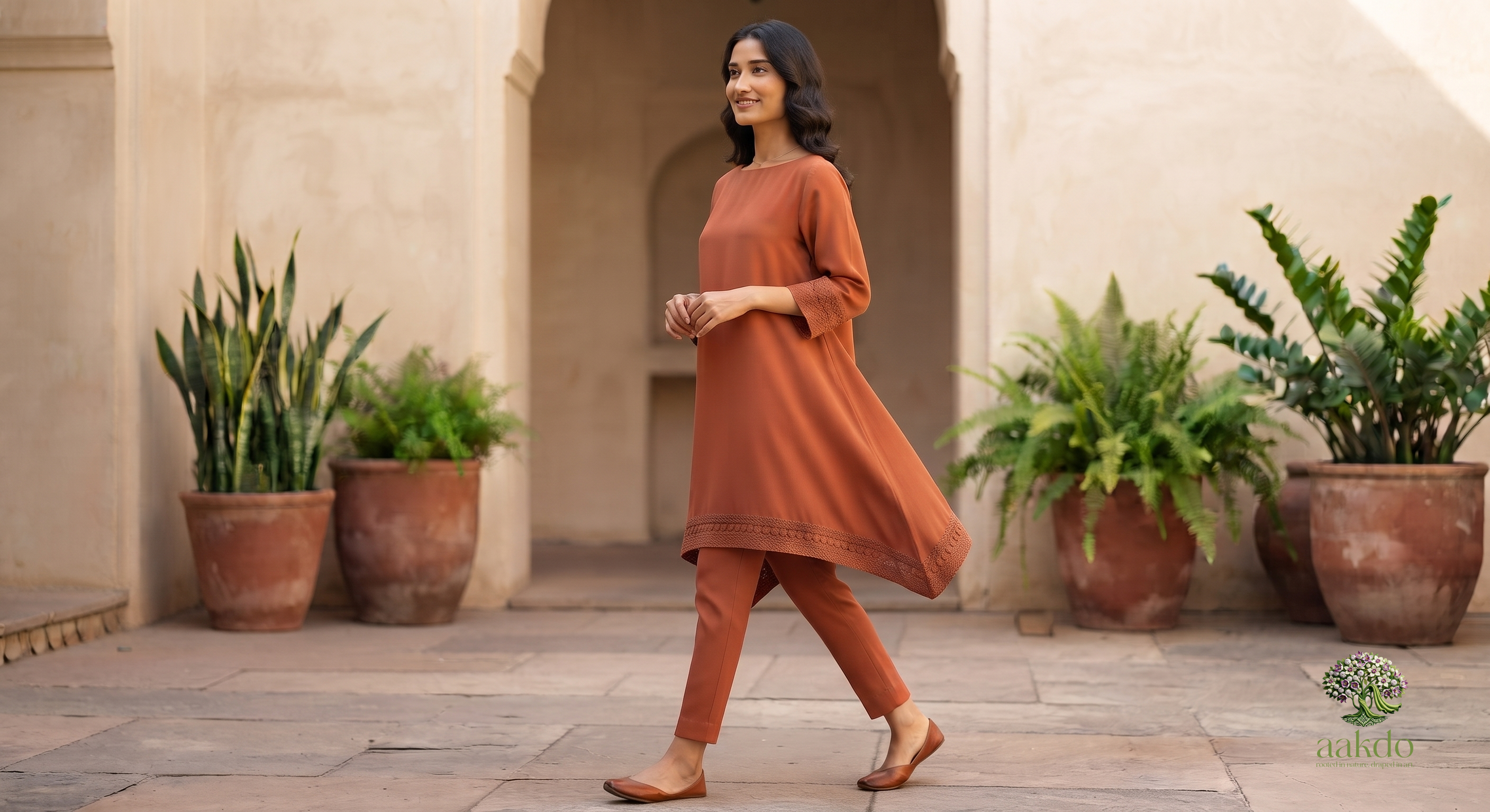 The Terra Asymmetrical Crepe Co-ord Set