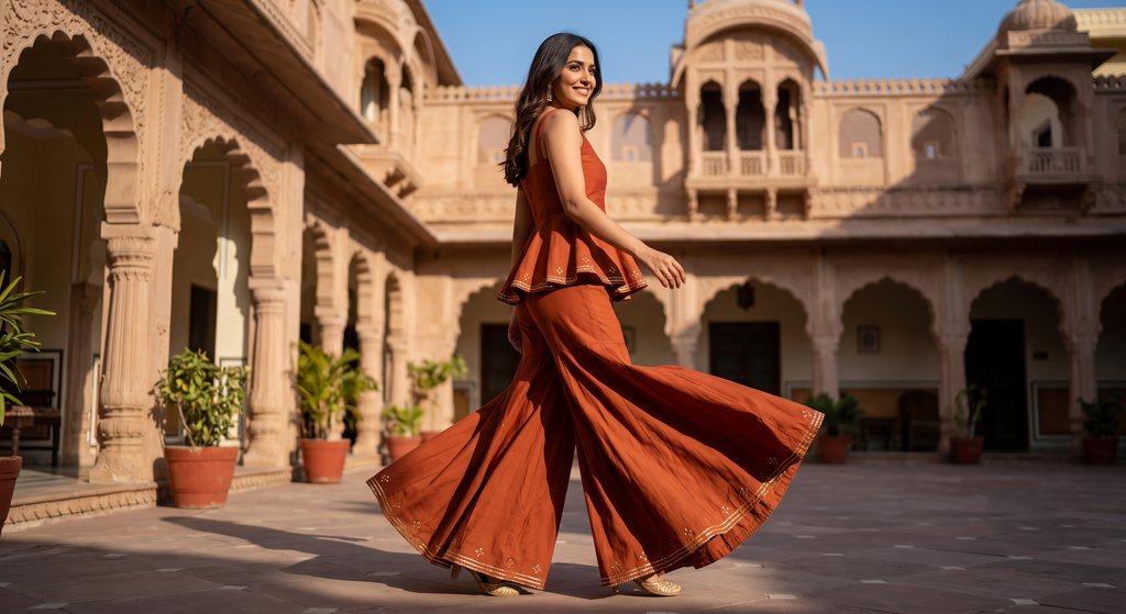 The Terra Peplum Sharara Set
