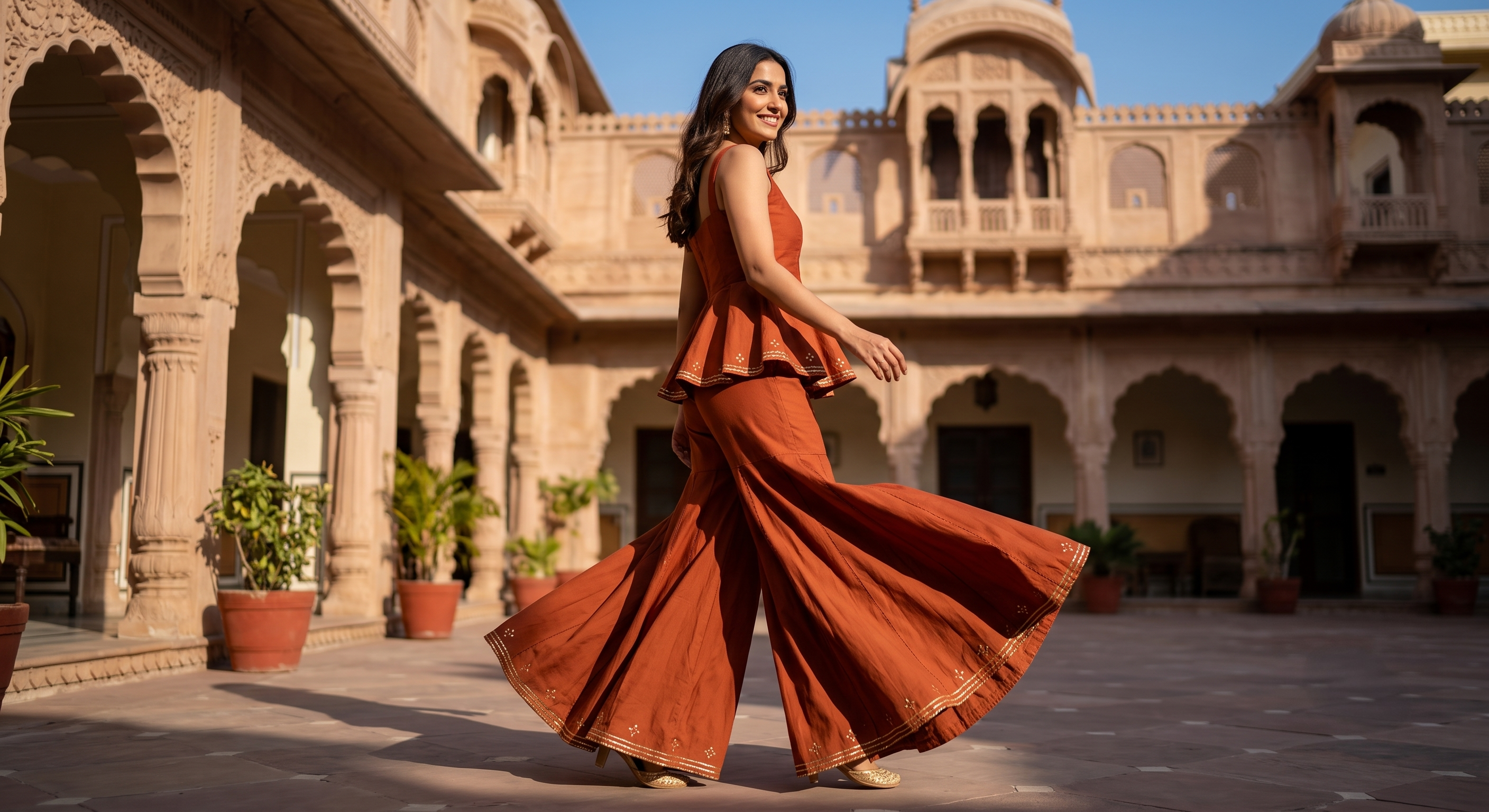 The Terra Peplum Sharara Set
