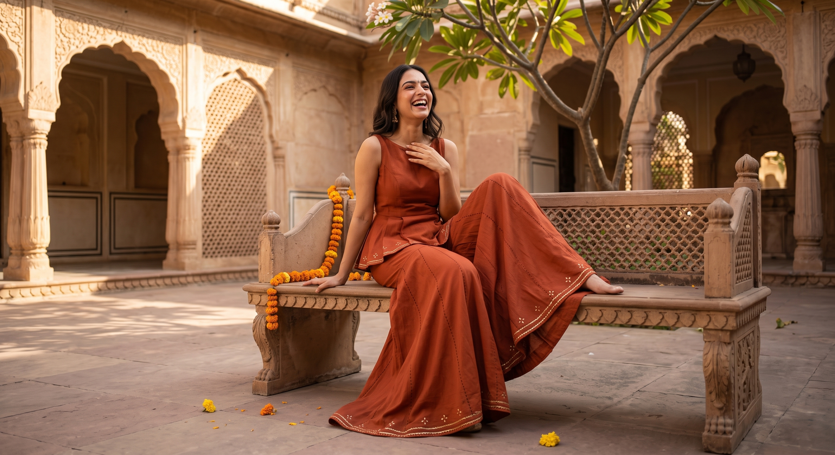 The Terra Peplum Sharara Set