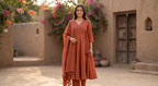 The Terracotta Angrakha Anarkali Suit Set