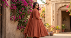 The Terracotta Angrakha Anarkali Suit Set